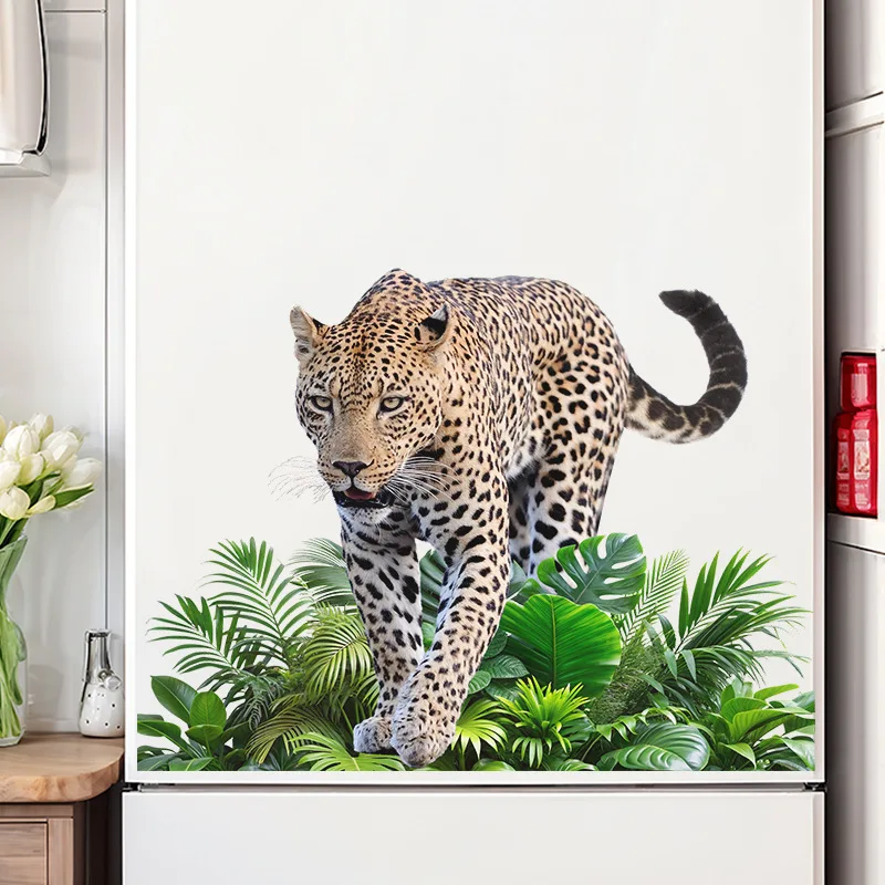 

3D Tiger Wall Sticker - Realistic Animal Decal for Living Room & Balcony, Self-Adhesive Wildlife Home Decor
