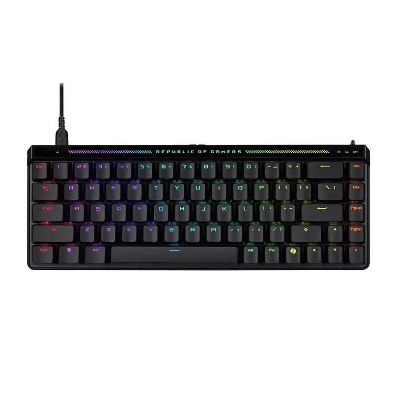 

ROG Falchion ACE HFX Магнитный переключатель 8K 65% Проводная прокладка из АБС-пластика FPS Клавиатура для ноутбука UV Rt Trigger Новый USB Механический настольный компьютер