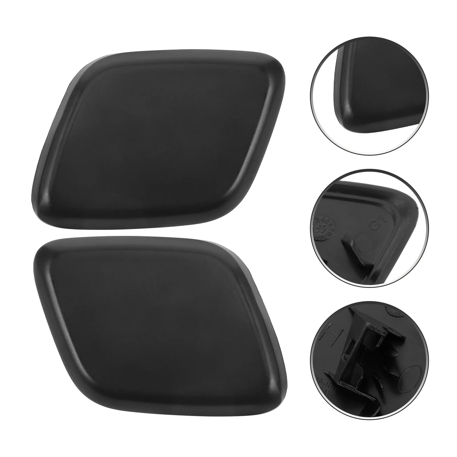 1Pair Headlight Washer Nozzle Cap Robust Construction Easy Clean Surface Enhances Car Exterior Look Compatible with Ford Focus