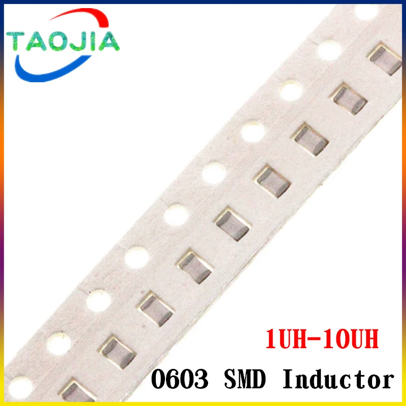 50pcs/lot 0603 SMD Inductor 1uH 1.2uH 1.5uH 1.8uH 2.2uH 2.7uH 3.3uH 3.9uH 4.7uH 5.6uH 6.8uH 8.2uH 10uH