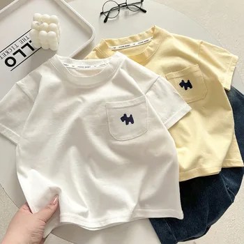 Kids' Cartoon Short-Sleeve T-Shirt | Loose Crew-Neck Top 2 Boys' T-Shirt Children's Loose Top Girls' Short-Sleeved Crew-Neck Blouse Summer Baby Casual Cartoon Pullover Kids New Clothing 2