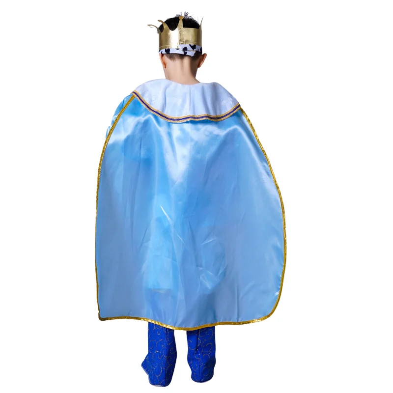 Costume de cosplay d'Halloween pour enfants, ensemble de fête de vacances, manches longues, vêtements de scène, rois d'Europe, prince Everak, garçon