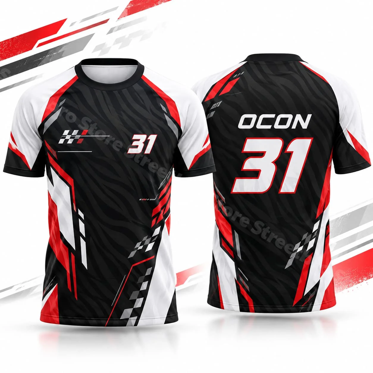 Ocon 31 Men's Graphic Racing Tshirt Summer Casual Street Style Unisex Short Sleeve Tops Motorsport Inspired Wear Daily Outfits