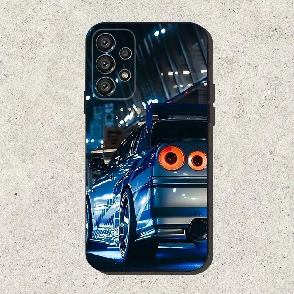 F-Fast And F-Furious R-R34 Phone Case For Samsung S25,S24,S21,S22,S23,S30,Ultra,S20,Plus,Fe,Lite,Note,10,9,5G Black Cover #5
