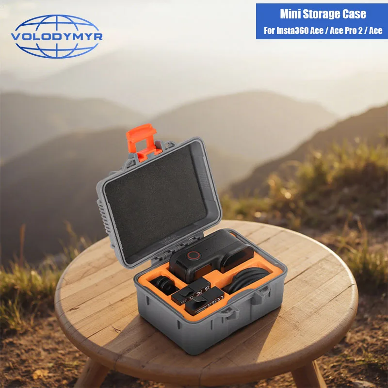 

VOLODYMYR Mini Storage Bag for Insta360 Ace Pro 2 Ace Pro Carrying Case Waterproof Protector Box for Insta360 Ace Pro 2