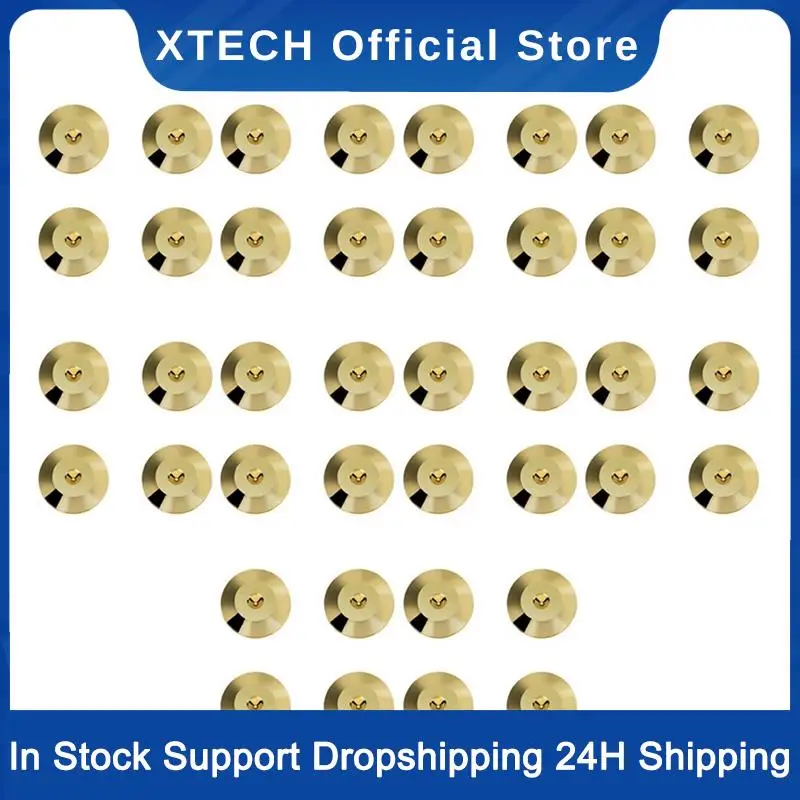 

XTECH 40 Pcs Speaker Pure Copper Spikes Pads Hifi Speaker Box Isolation Floor Stand Feet Cone Base Shoes Pad (Gold)