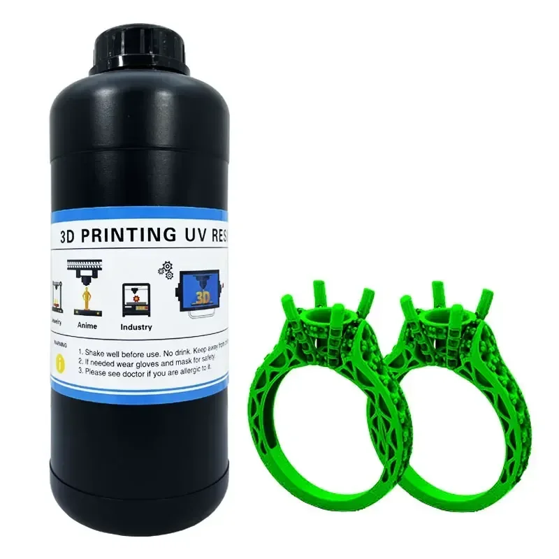 1000g High Wax Green Color Jewelrys Castings 405nm Resins  3D Castable Resins for  Printer