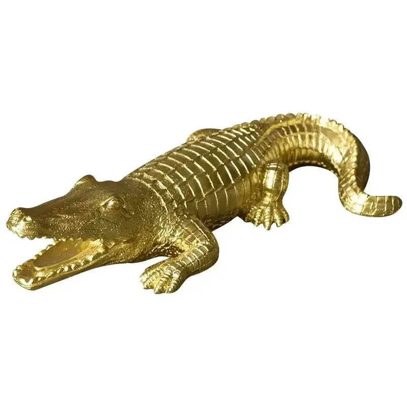 Imagem -04 - Escultura Abstrata do Crocodilo para a Decoração Home Estátua dos Animais Selvagens Estatueta Animal Mesa do Quarto Decoração Interior Presente