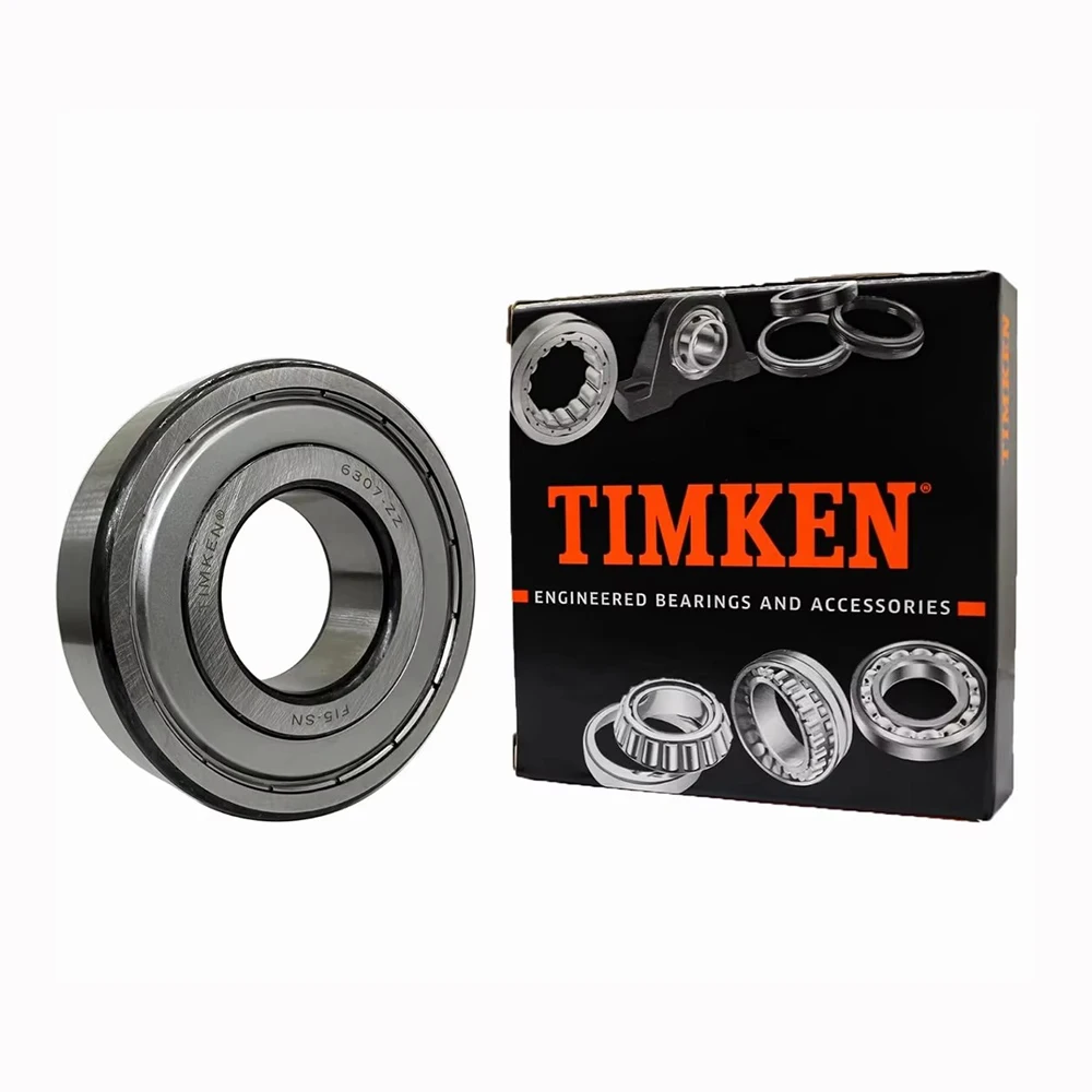 2PCS TIMKEN 6307-ZZ Deep Groove Ball Bearings 35x80x21mm Double Metal Shield Pre-Lubricated Stable High Speed Bearing