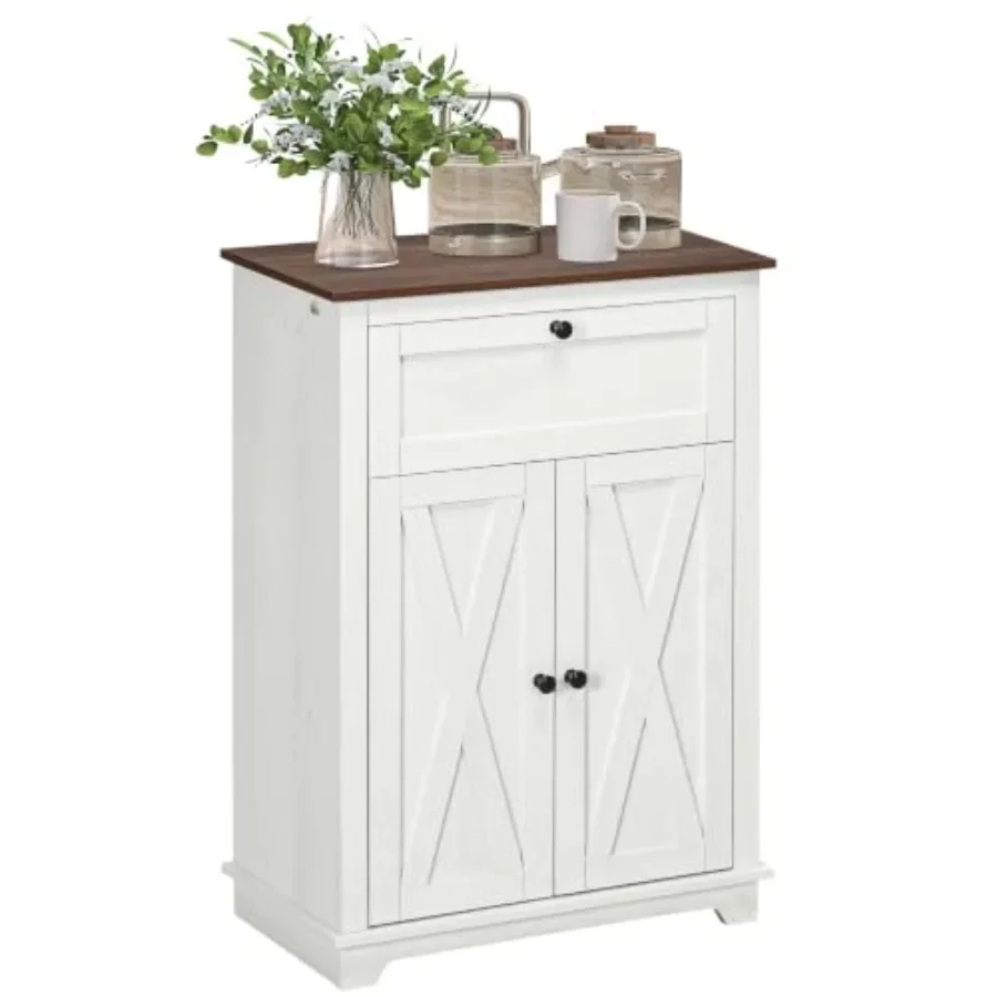 Farmhouse Barn Door Accent Cabinet with Double Doors