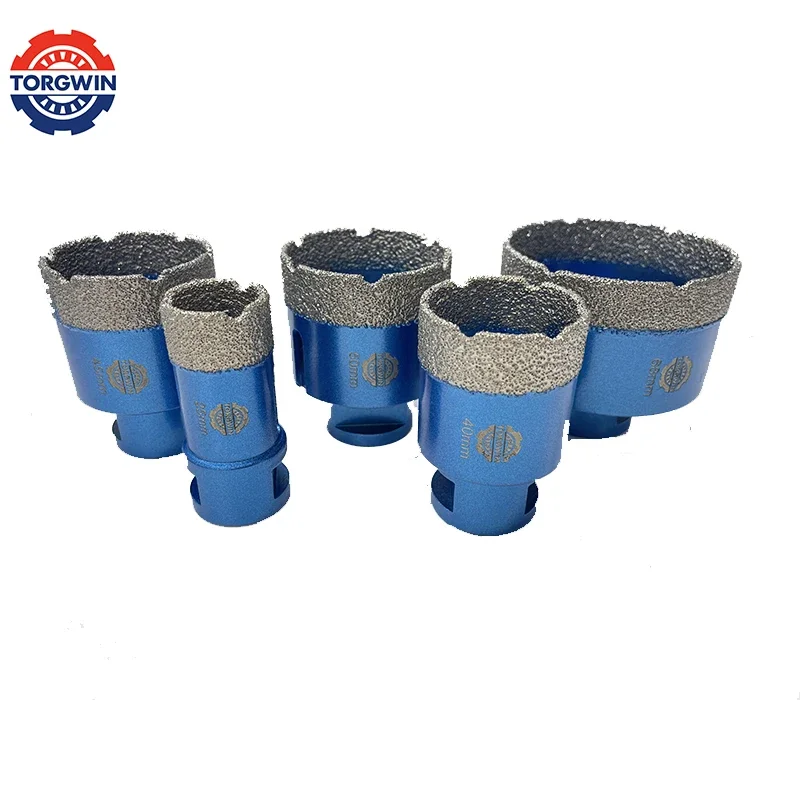 M14 Thread Vacuum Brazed Dry Diamond Drill Bit Set Ceramic Tile Hole Saw Granite Marble Porcelain Brick Stone Drilling 5Pcs