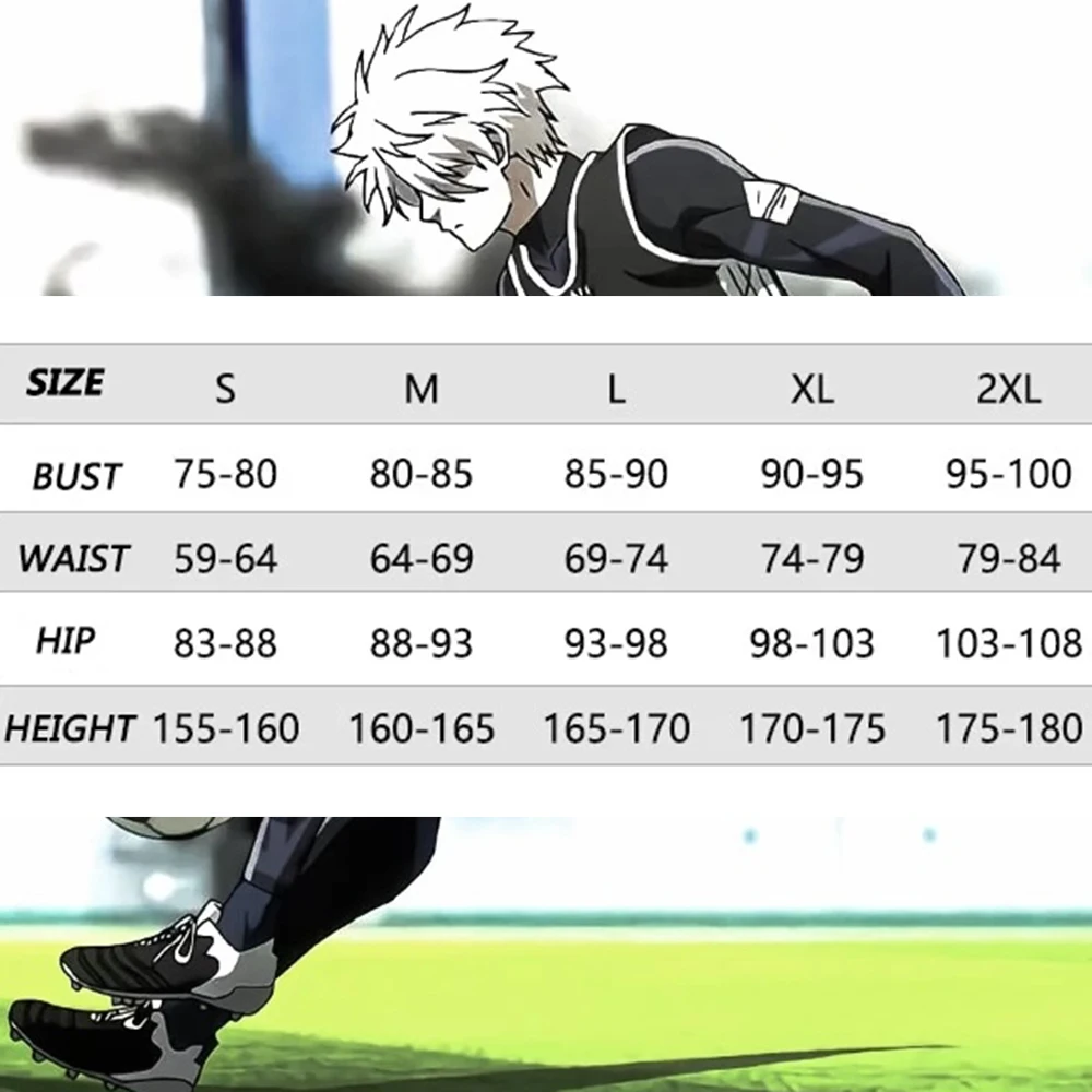 Anime Blue Nagi Seishiro Cosplay Costume Black Jersey Jumpsuit Wig Men Football Jersey Seishiro Nagi Cosplay Costumes for Women