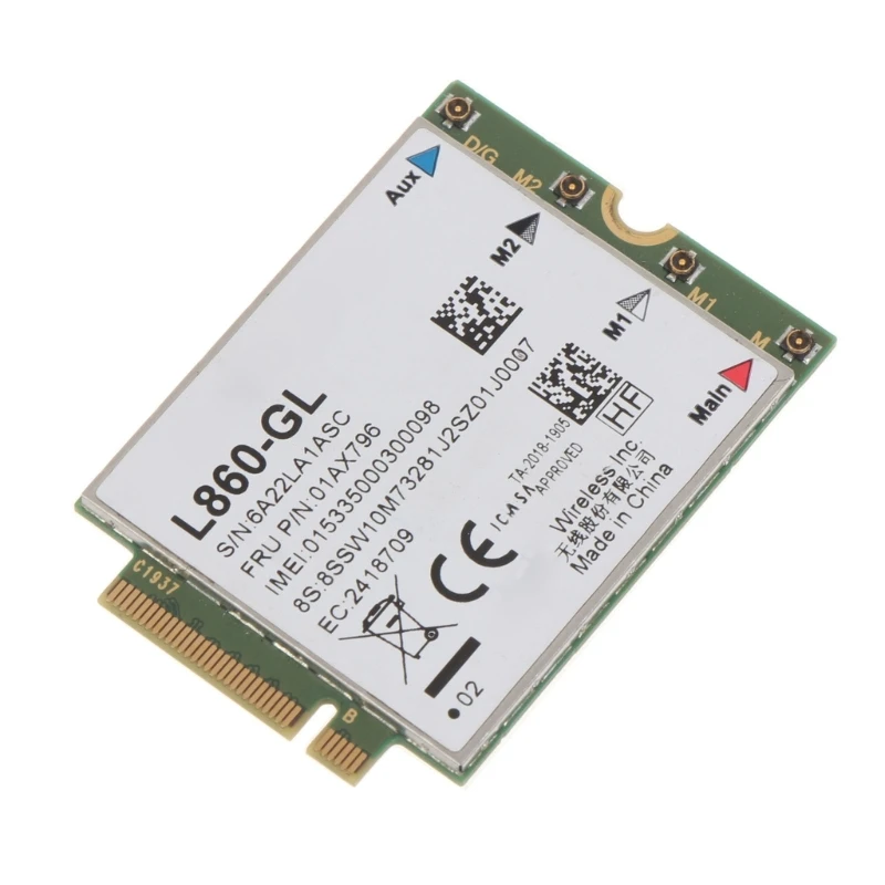 L860-GL Wwan-kaart Fibocom voor 7e 8e Yoga 4e T490 T14 P14s T14s P15s T15g 01AX796 module