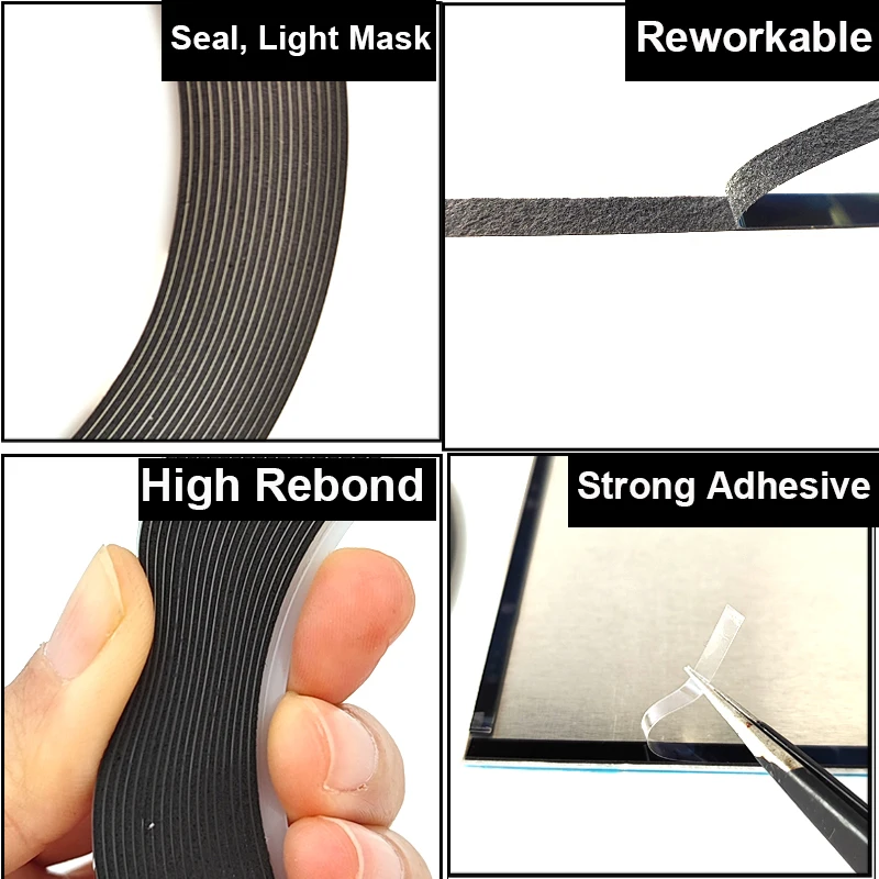 0.85mm, 3/4/5/6mm LCD Screen Frameless Double-sided Adhesive Tape For TV Borderless Curved Mac Display Matrix Repair Accessorie