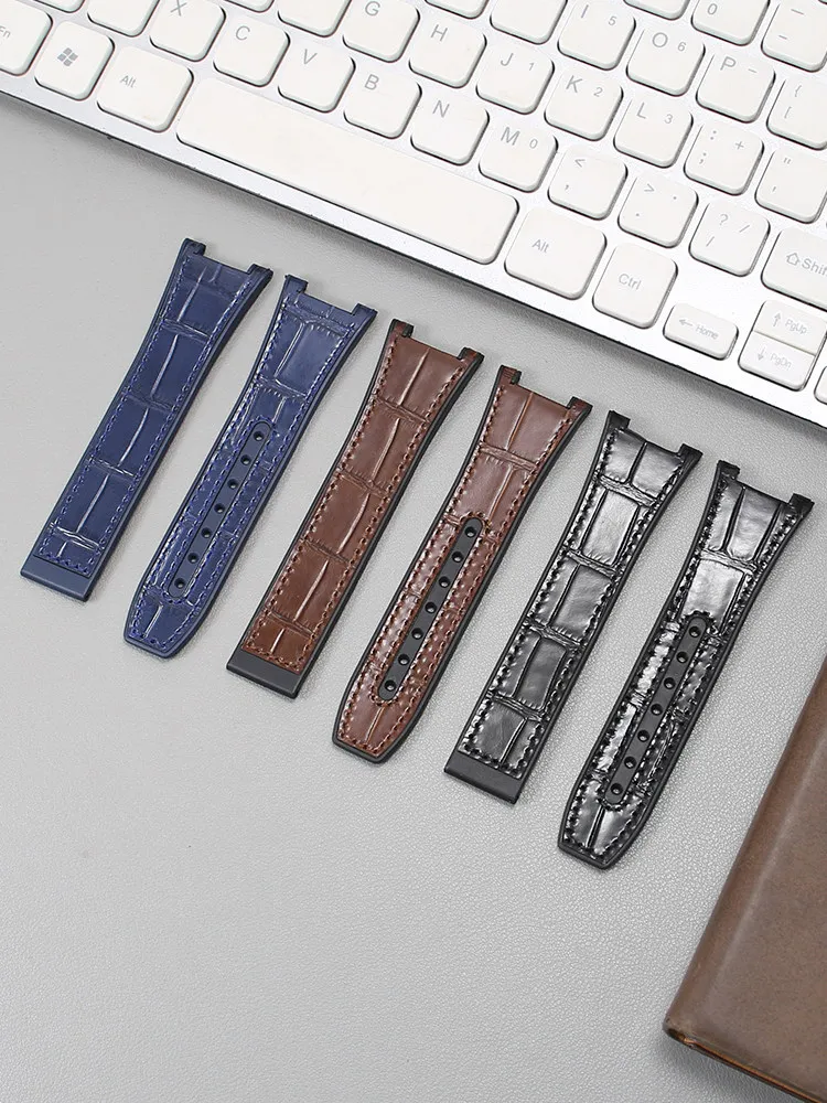 Leather Silicone Watch Strap for Omega Constellation Series 131.13 Extreme Observatory Manhattan Strap Men