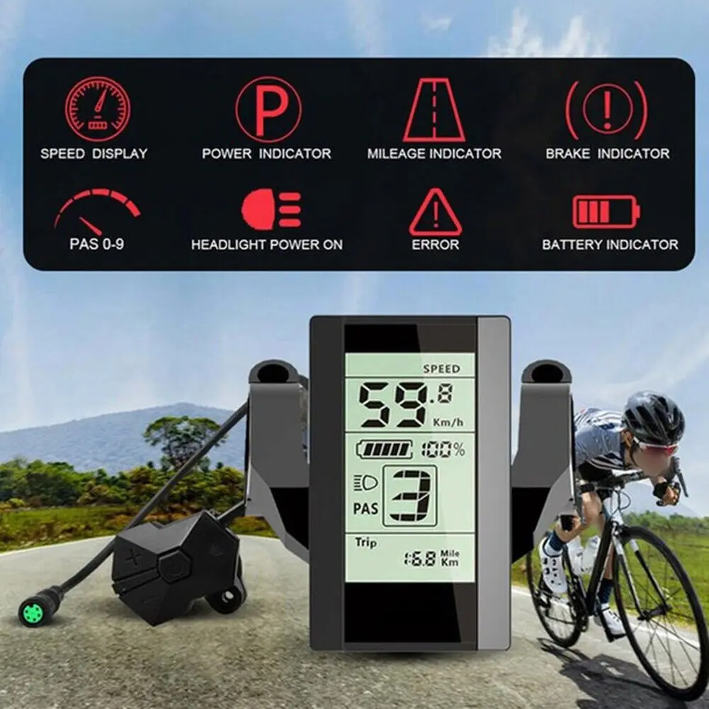 Electric Bike Bafang Display C965 800S Instrument for BAFANG BBS Mid Drive Motor Bicycle ebike Computer UART