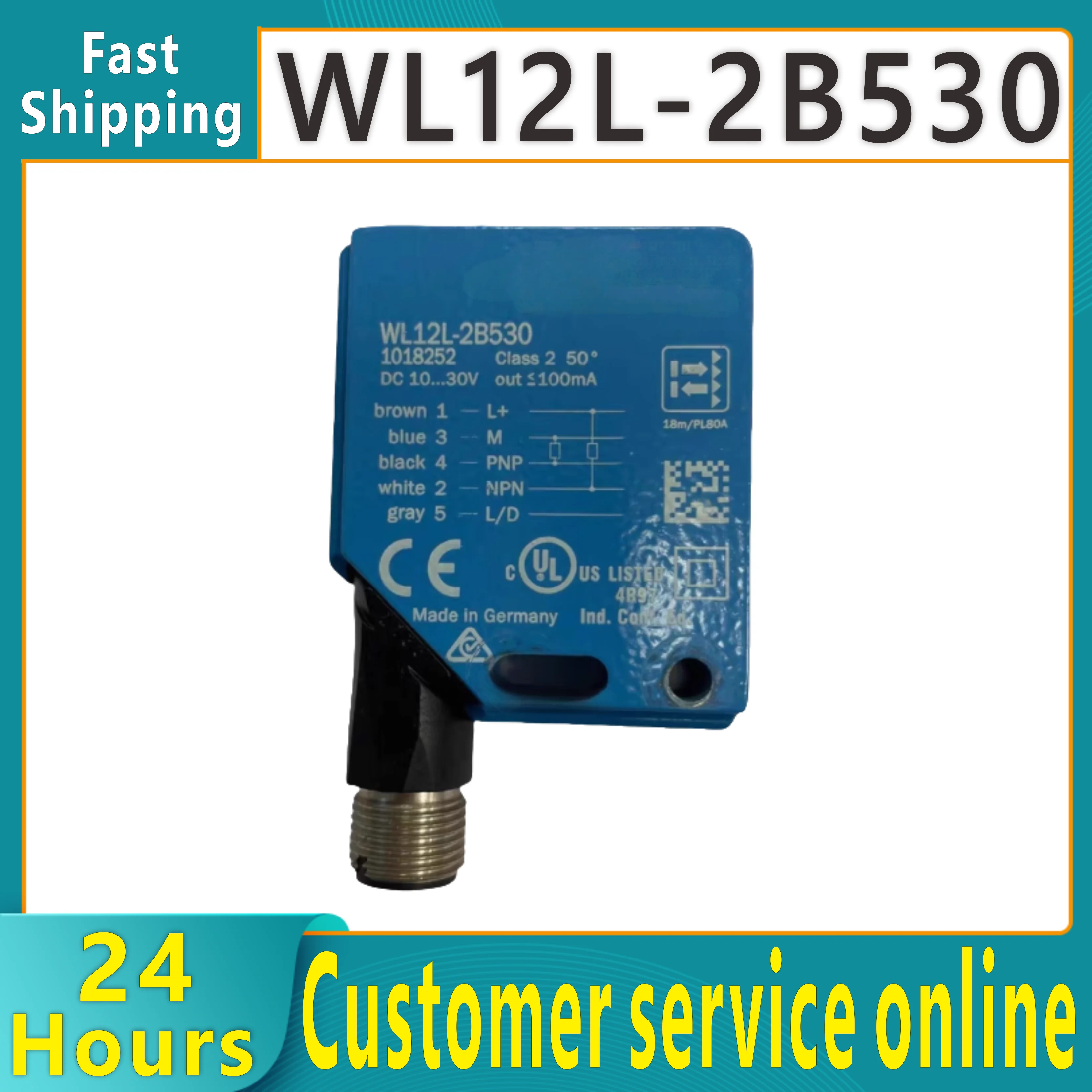 New original diffuse reflection photoelectric sensor WT12L-2B530 WL12L-2B530