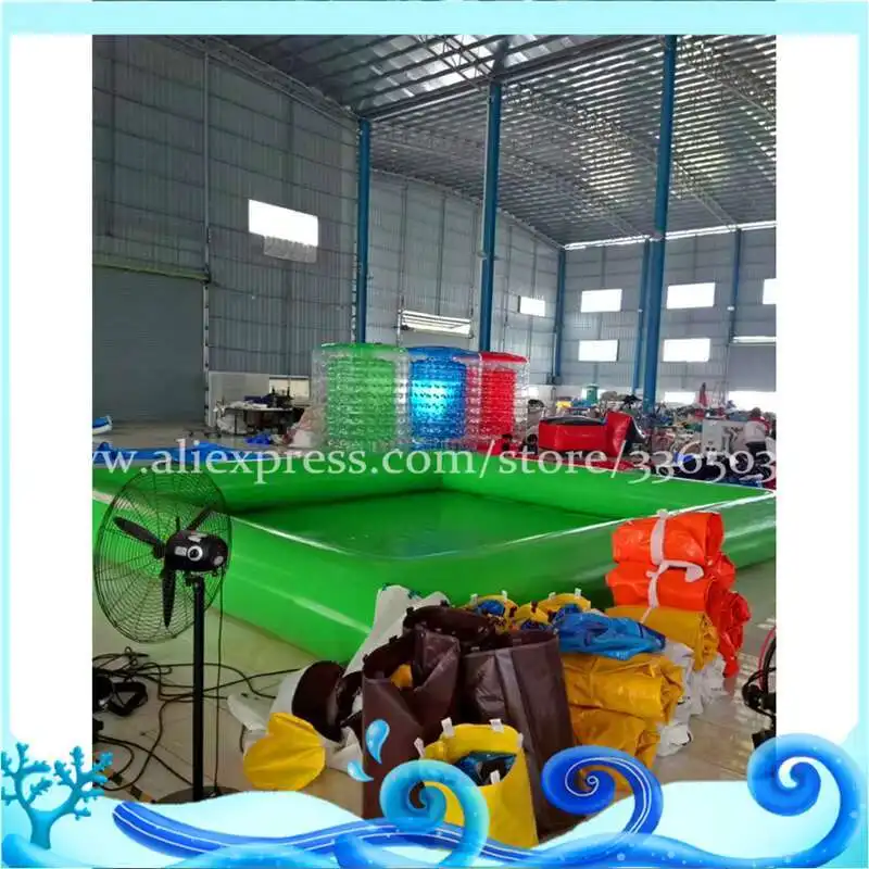 PVC Inflatable Bouncy Square Water Pool Large Custom Kids Adult Floating Inflatable Swimming Pool In China