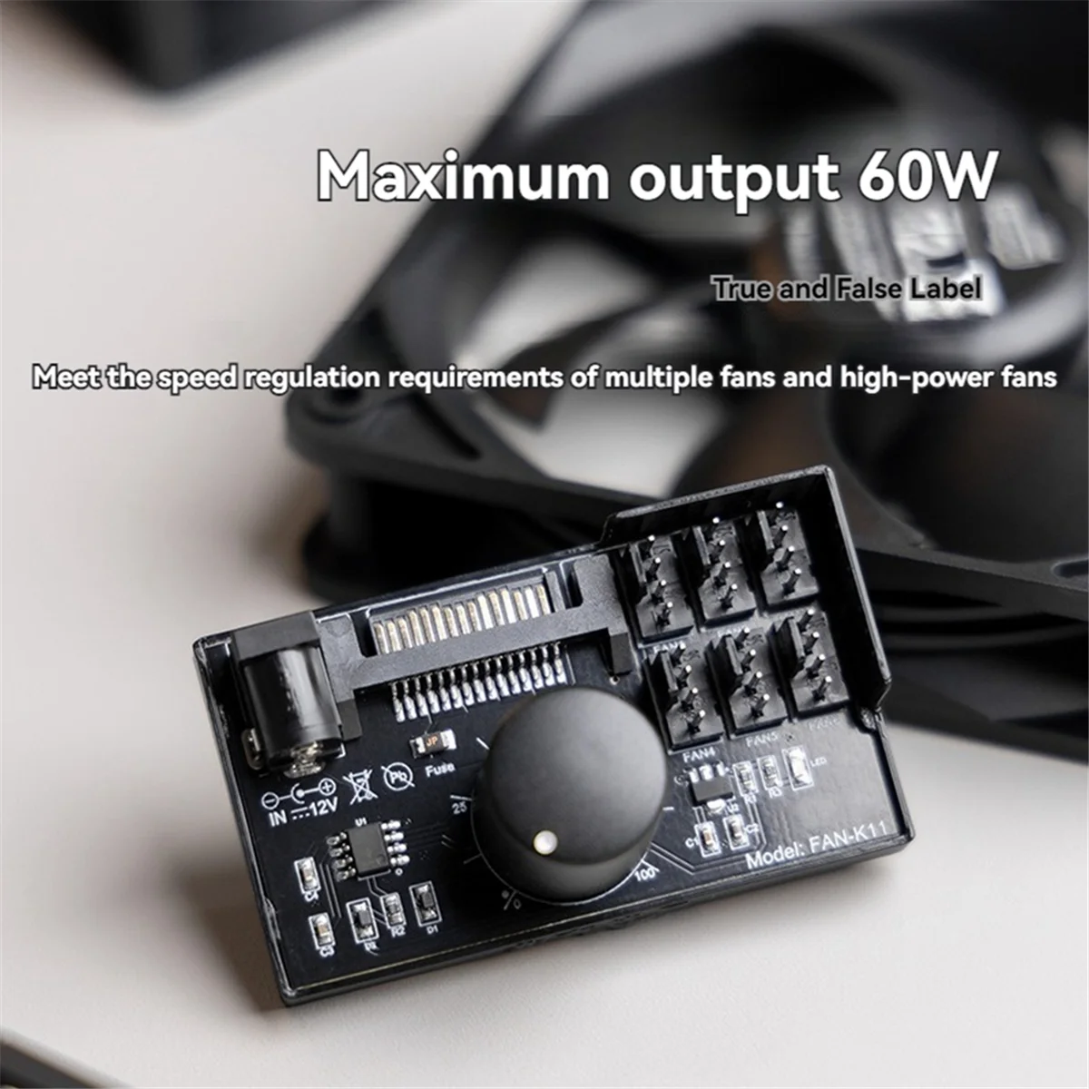 

ШИМ-контроллер скорости вентилятора Высокая мощность Sata DC Power 4-контактный регулятор вентилятора NAS Серверный вентилятор Управление скоростью ШИМ-регулировка скорости LZB