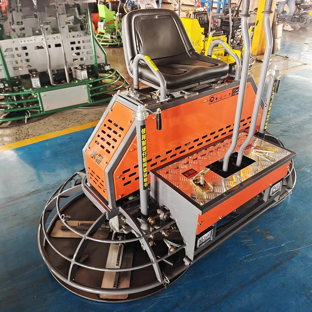 

Высококачественная мини-заглаживающая машина для бетона с сиденьем оператора, двигателем, насосом, редуктором и источником питания