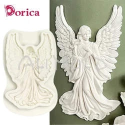 Angel Silicone Mold Fondant Sugar Chocolate Molds DIY Resin Clay Making Mould Wedding Birthday  Cake Decoration Kitchen Bakeware