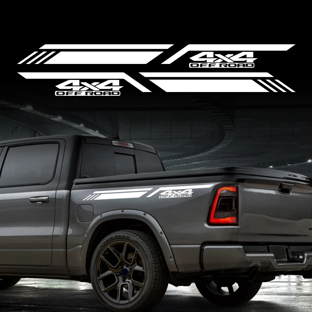 

Наклейки на автомобиль 120x10 см, графика 4X4 Off Road, виниловые наклейки для пикапов, боковые наклейки, аксессуары для автостайлинга и декора