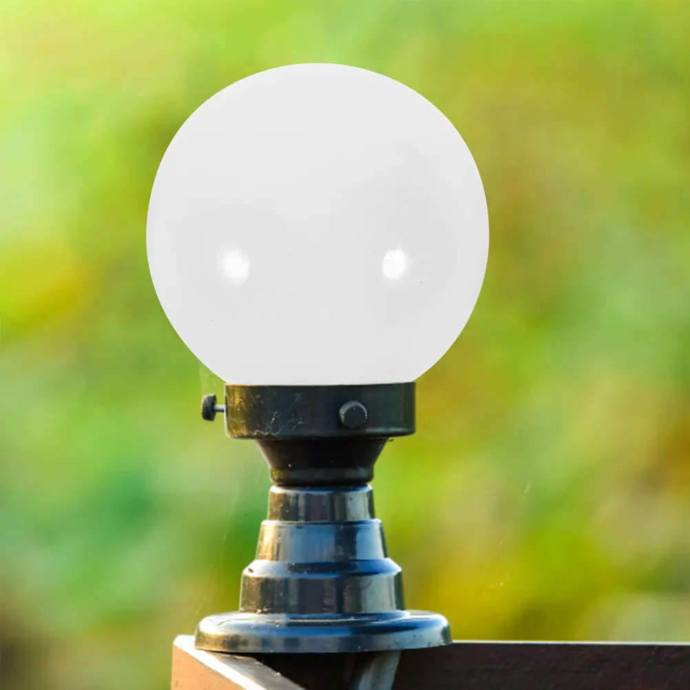 2Pcs Acrylic Globe Lampshade Replacement Lamp Shade Acrylic Outdoor Christmas Light Covers Protective Garden