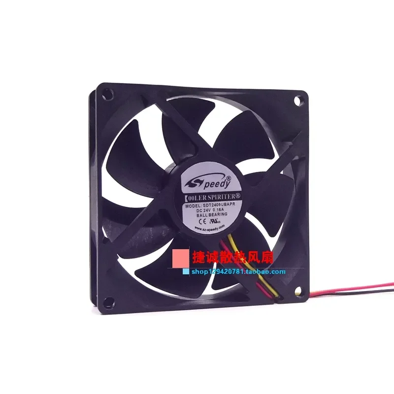 New Peedy SDT2409UBAPR 24V 0.16A 9225 9CM 3-Wire Inverter Cooling Fan for Industrial Equipment