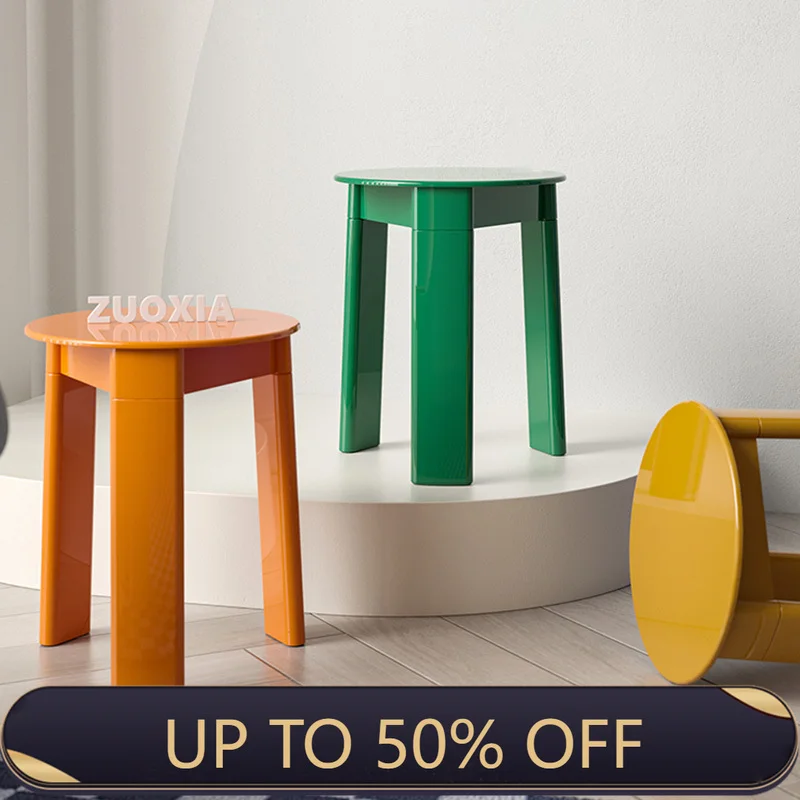 Creative Medieval Small Round Stool Designer Stool Nordic Ins Home Living Room Modern Minimalist