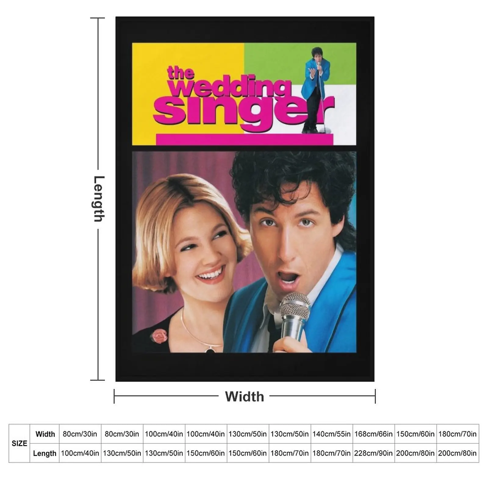 Beautiful Model The Wedding Singer (1998) Classic Fans Throw Blanket Custom Sofa warm winter Furry Blankets