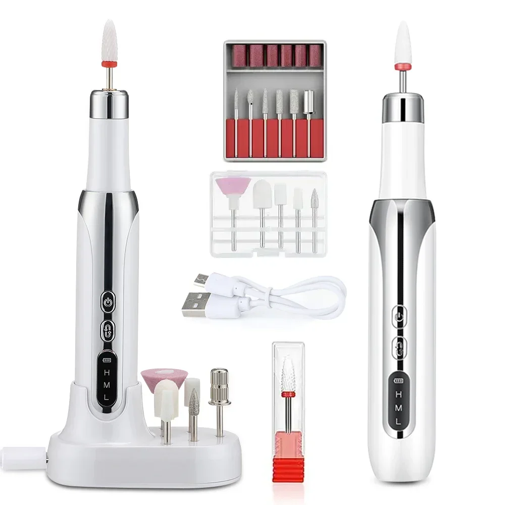 Household Cordless Rechargeable Nail Drill Professional Manicure Machine Mini Nail Sander Gel Polisher Nail Drill