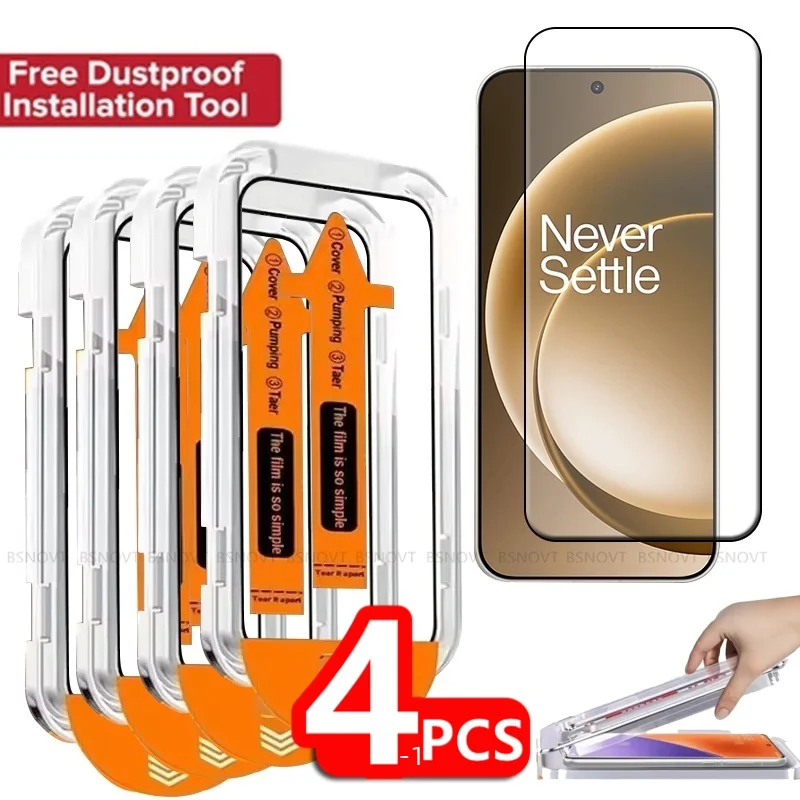 1/2/3/4PCS For Oneplus 15 Glass Oneplus 15 Tempered Glass 9H HD Protective Dust Free Full Cover Glue Screen Protector Oneplus 15