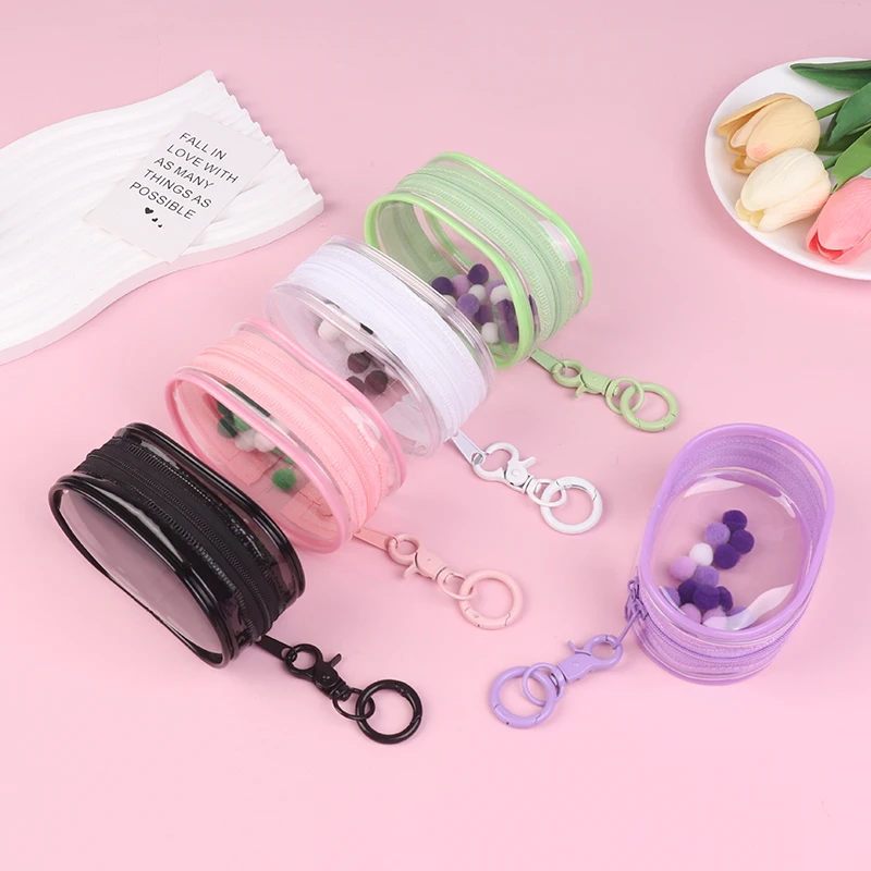 Pop Mart Jewelry Organizer Transparent Storage Box Pouch Mystery Box Keychain Bag Storage Case Thicken Wallet Cute Doll Bag Orga