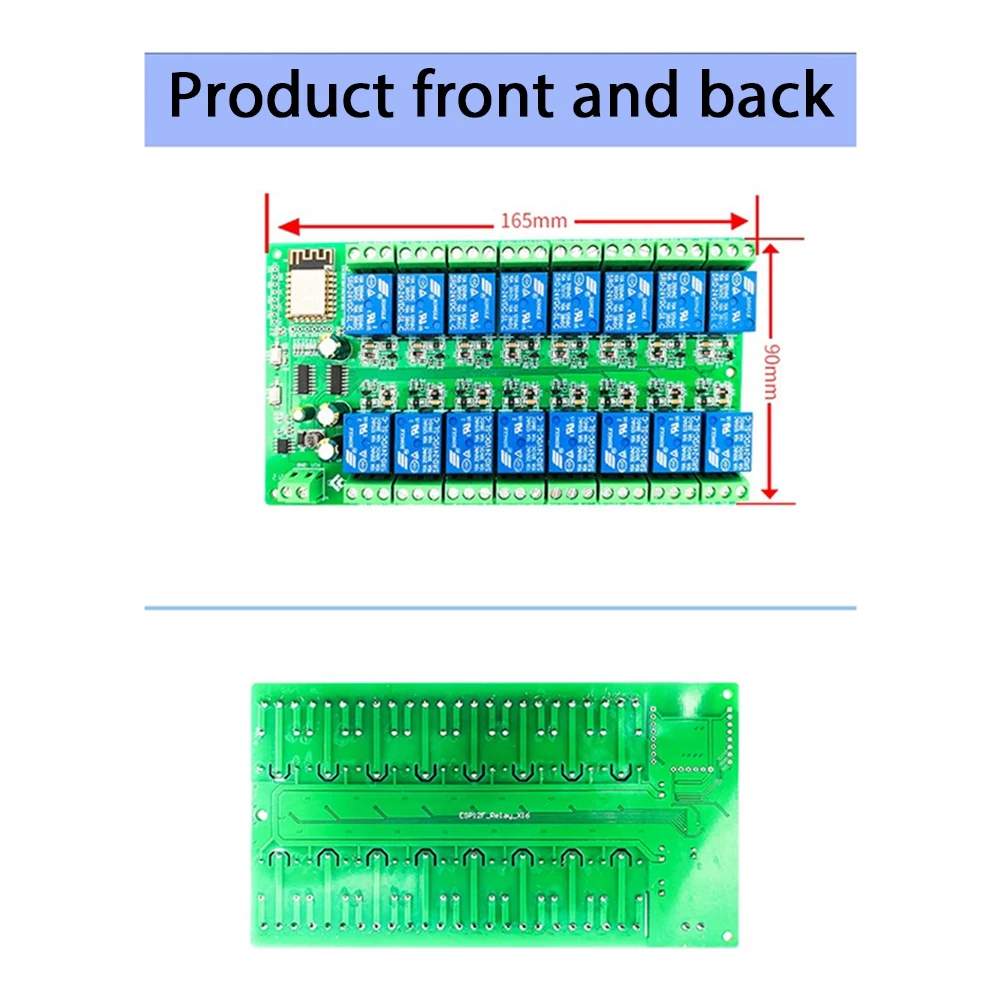 B14C ESP8266 WIFI 16 Channel Relay Module ESP-12F Development Board Power, 16 Way Relay Module, Supply Mode