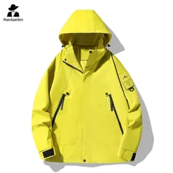 Multifunctional Jacket Men's Autumn Fashion Single Layer Waterproof Hooded Coat Casual Couple Travel Fishing Camping Windbreaker