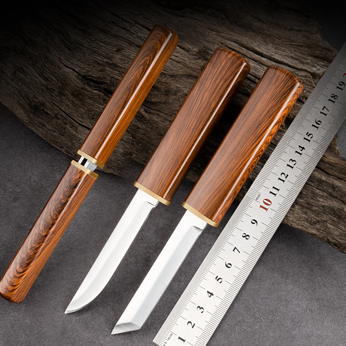 New 2-in-1 High-End Double Edge Knife-Multi-Functional Fruit Knife Steel Ultra Sharp Portable Small Knife for Fruit&Cooking