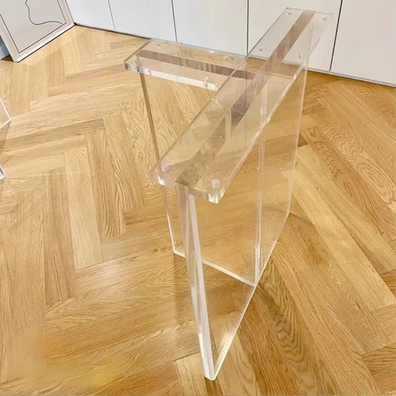 High Transparent Acrylic European Style for Polished Table Legs Feet for Makeup Table Desk Furniture Custom Thickness