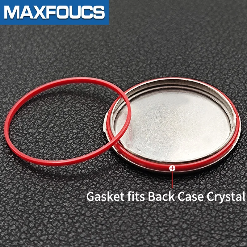 [total 49pcs] Red Gasket 16-40mm Dia High 0.85 0.9mm Thick 0.5 0.6mm Watch Gasket Parts For Back Case For TISSOT Brand