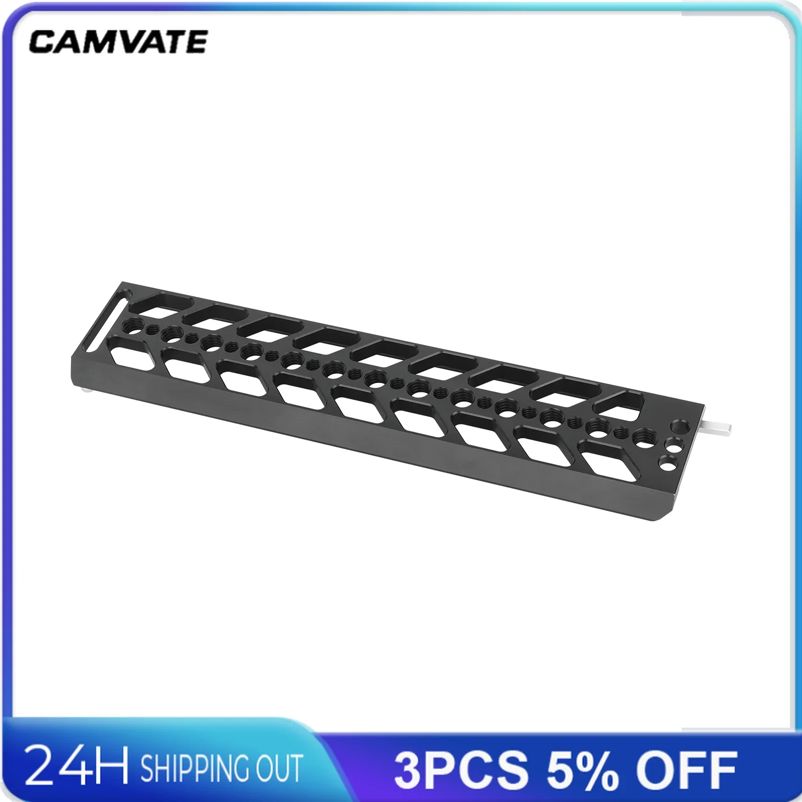 CAMVATE Camera Plate Quick Release Baseplate 10inch Bottom Dovetail Plate For Mounting on Tripod For Balancing Camera Setup