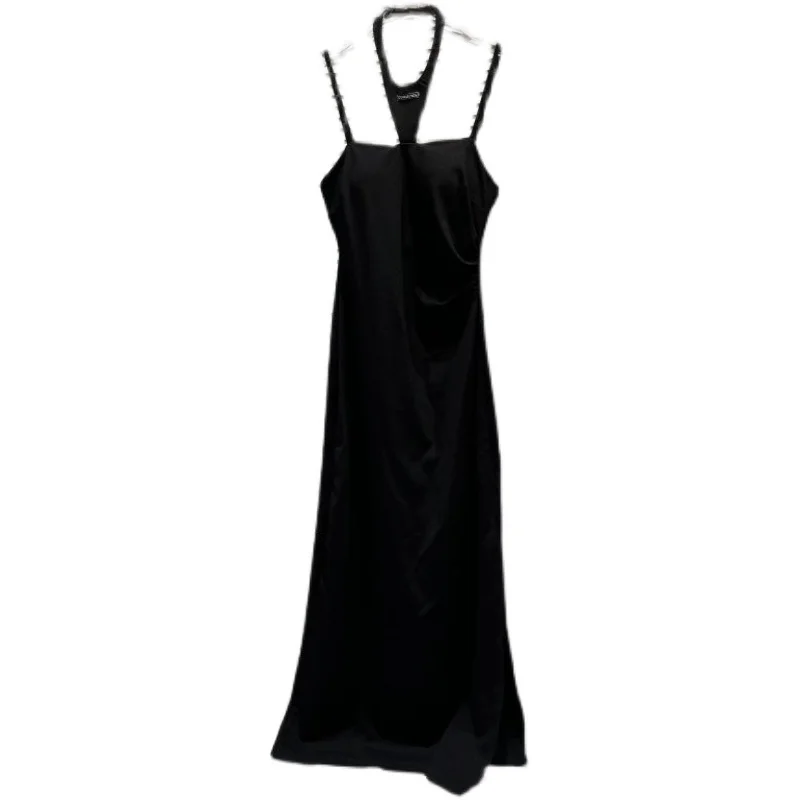 Ele Long Strapl Dr Damen Schlankheitskleid New Autumn Faion Hohe Taille A-Linie Rock Pendeln Sle No-Slee Dr