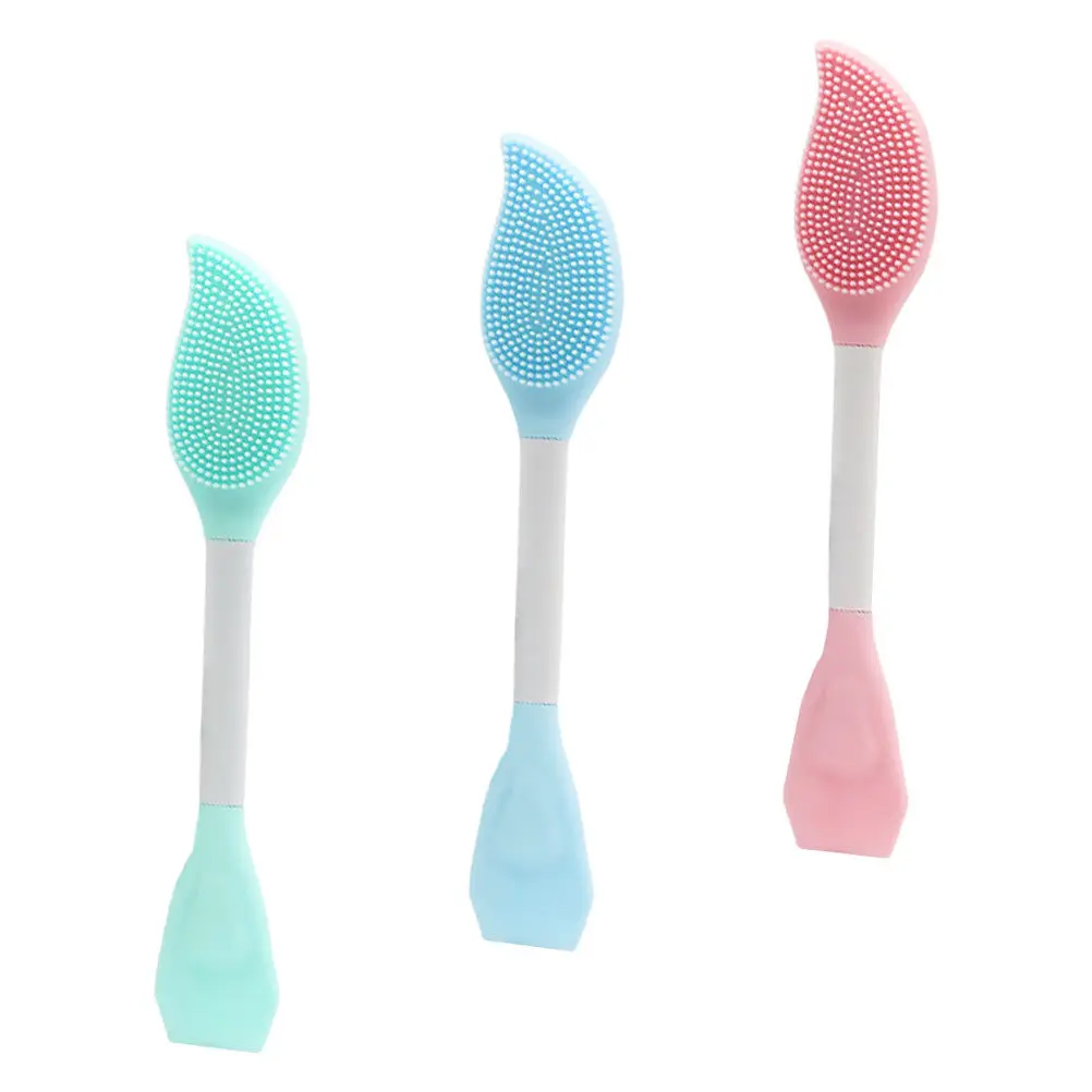 3Pcs Silicone Face Mask Brush Double-Ended Mud Mask Applicator Multifunctional Skin Care Beauty Tool Portable