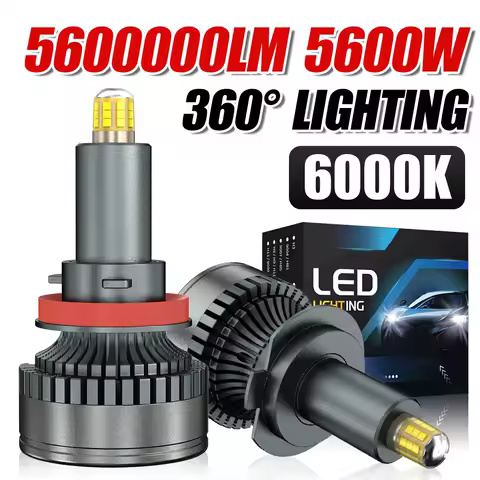 H7 LED CANBUS 360 Degree Car Headlights 5600000LM 5600W H11 H1 H8 H9 Auto Bulbs HB3 9005 HB4 9006 LED Fog Lights 6000K 12V