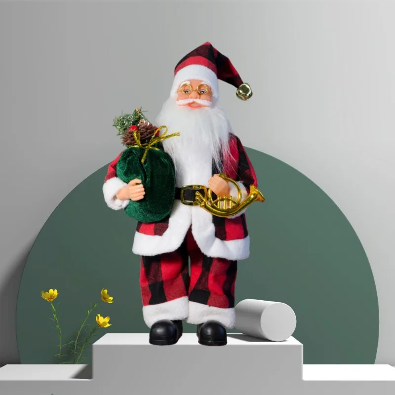 13 Inch Vertical Santa Claus Doll - Soft Plush Christmas Decoration Perfect for Family Gatherings As A Perfect Holiday Gift