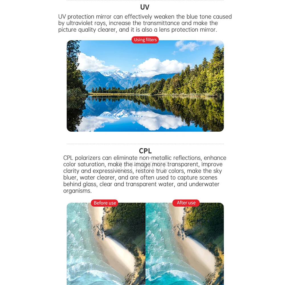 مرشحات عدسة ألومنيوم عالية الجودة لوحدة الهواء DJI O4 Pro Avata 2 UV CPL ND8 ND16 حماية تعزيز ملحقات التصوير الجوي