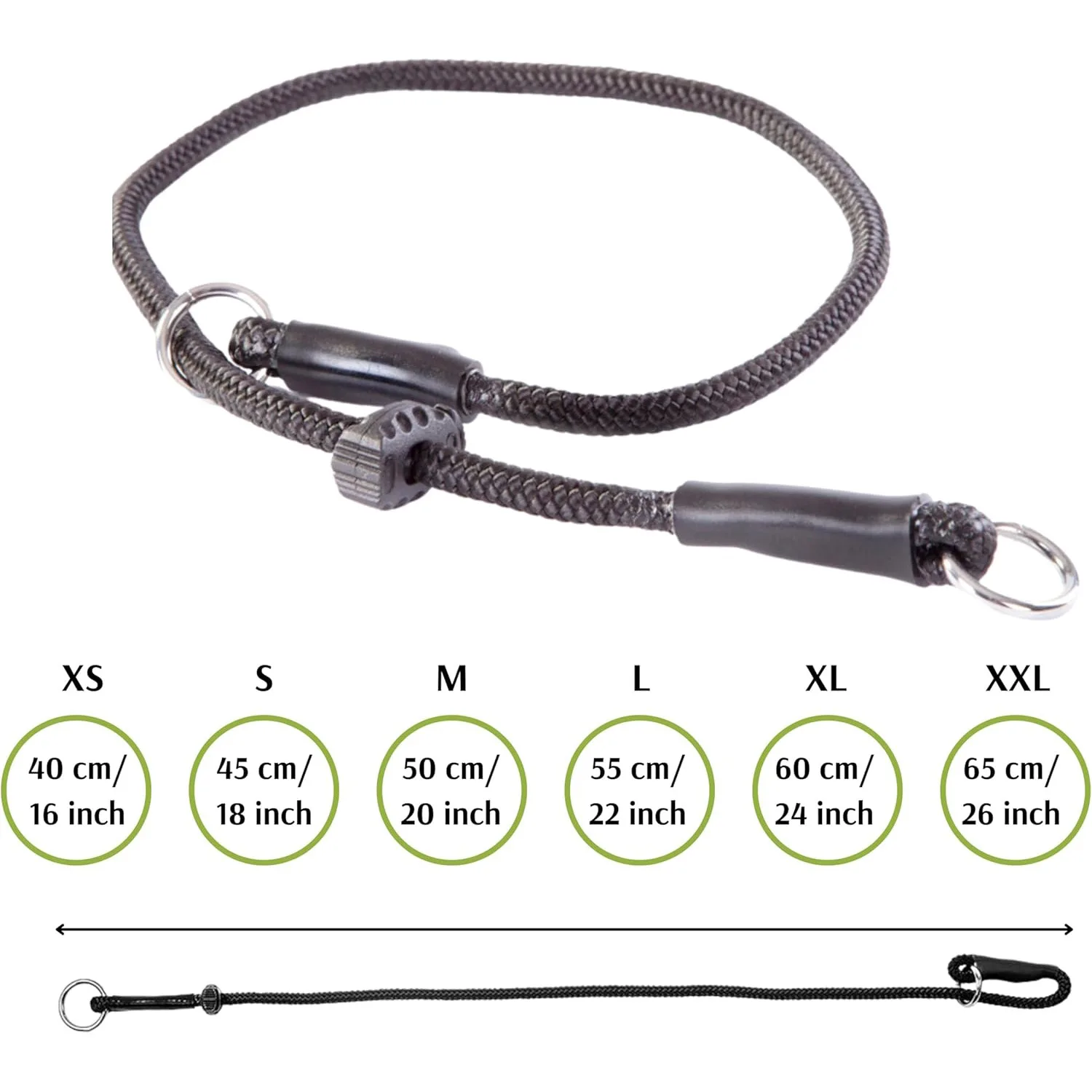 Traction Rope Gear Choke Collar For Dog Training Handmade of Cord with Limiter Waterproof Dog Training Rope Accessories