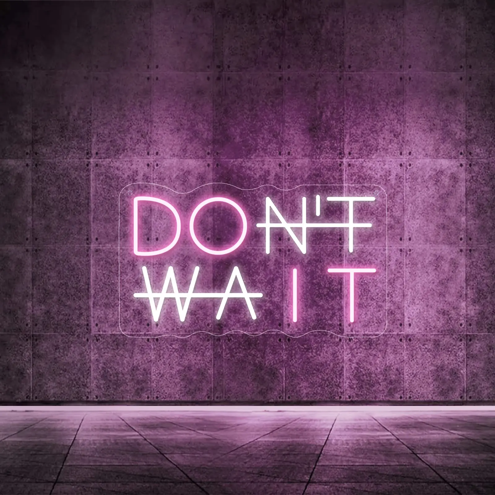 Don\'t Wait LED Neon Sign for Wall Decor Party Decorations USB Powered LED Neon Lights lighting for Man Cave Gamer Room Decor