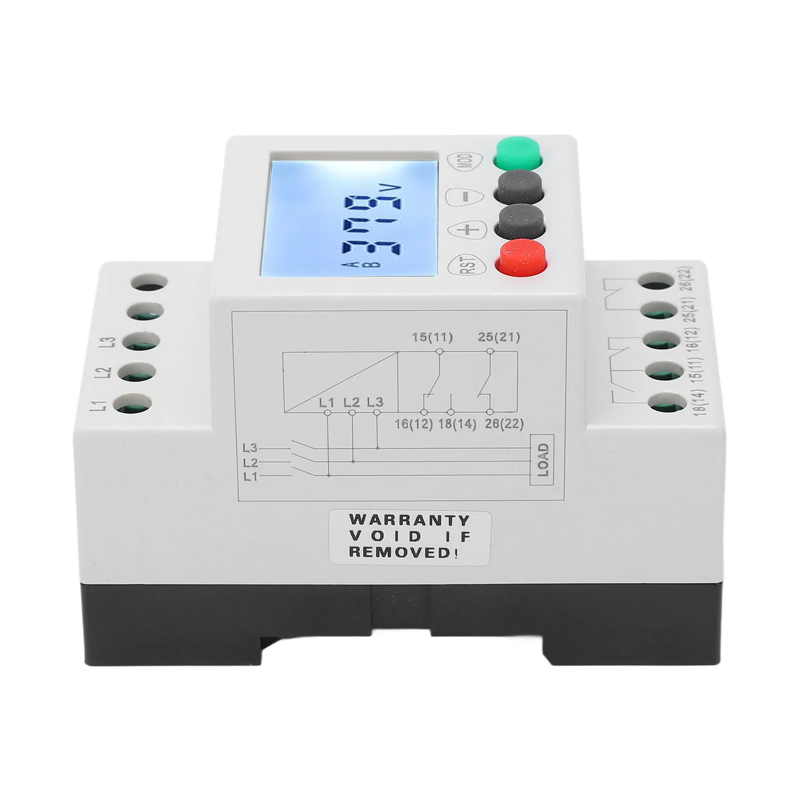 Voltage Phase  Protector 3 Phase 3 Wire Over Under Voltage Protector Monitor Relay AC 208‑480V 3 Phase Monitor Relay