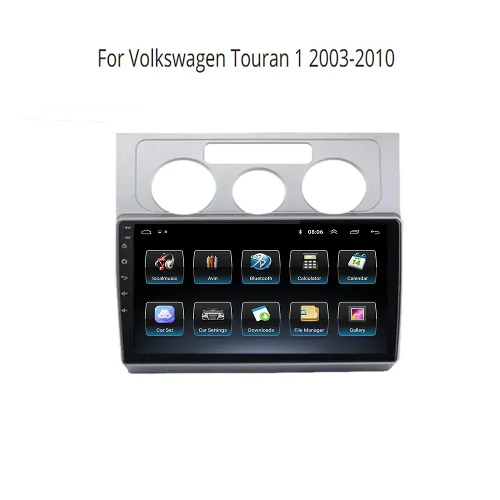 2 Din Android 13 Car Stereo Radio DVD GPS Multimedia Video Player 5G WiFi Camera DSP Carplay For VW Touran 1 2003 - 2010 image 4