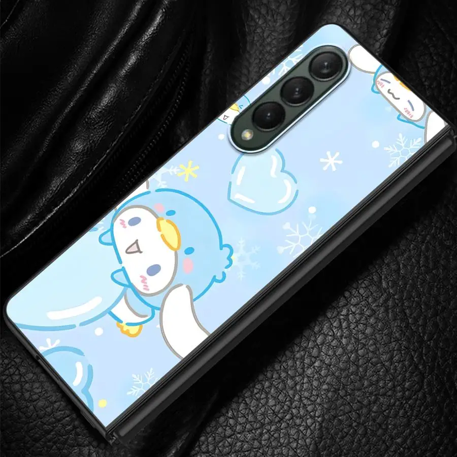 Funda para Samsung Galaxy Z Fold 7 6 5 4 3 ZFold4 ZFold7 ZFold5 ZFold3 ZFold6 funda trasera para teléfono Sanrio Canela perro