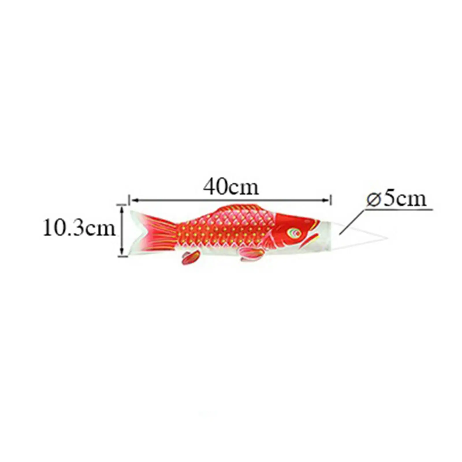 Carp Wind Flag Three Dimensional Print Windsock Satin Streamer for Outdoor Bonsai Exhibition Home Decor